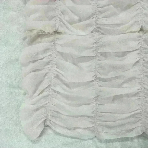 FREE PEOPLE INTIMATELY Light Pink Sheer Rouged Top Size L - Picture 9 of 10